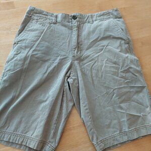 Urban Heritage Men's Beige Cotton Button & Zipper Closure Shorts Size 30